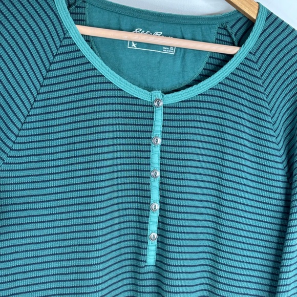 Energie Stripe Waffle Henley Alt ASO Bella Swan Twilightcore Long Sleeve Y2K XL - Picture 3 of 11